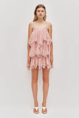 πΈ AJE Ophelia Lace Mini Dress β Size 12 AU in Fawn Pink πΈ PERFECT RACE DAY DRESS! for rent on The Volte - image 3