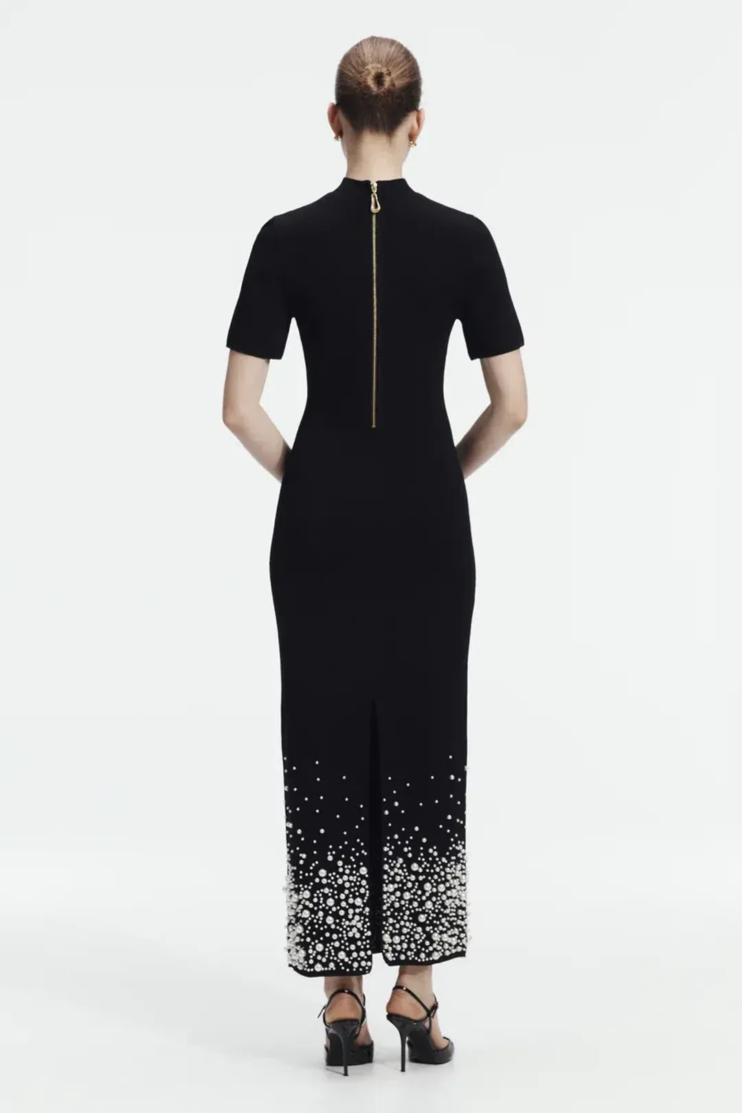 π€ AJE Marlene Pearl Knit Midi Dress β Black β Size AU 6 π€ for rent on The Volte - main image