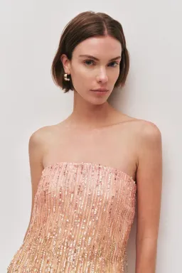 π©·β¨ AJE Amulet Sequin Midi Dress β Aurora Pink & Yellow β Size AU 16 β¨π©· for rent on The Volte - image 5