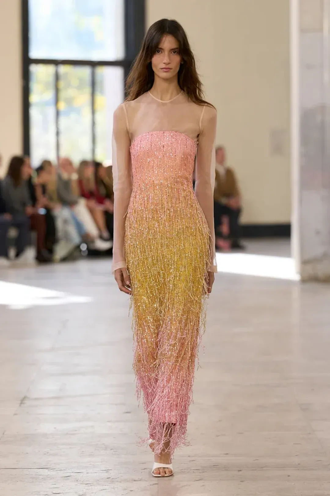 π©·β¨ AJE Amulet Sequin Midi Dress β Aurora Pink & Yellow β Size AU 16 β¨π©· for rent on The Volte - main image