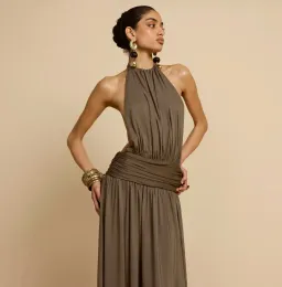 Arcina Ori Santina Dress (Olive, Size S) for rent on The Volte - image 2