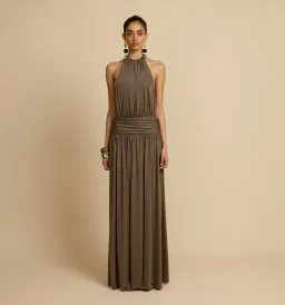 Arcina Ori Santina Dress (Olive, Size S) for rent on The Volte - image 4