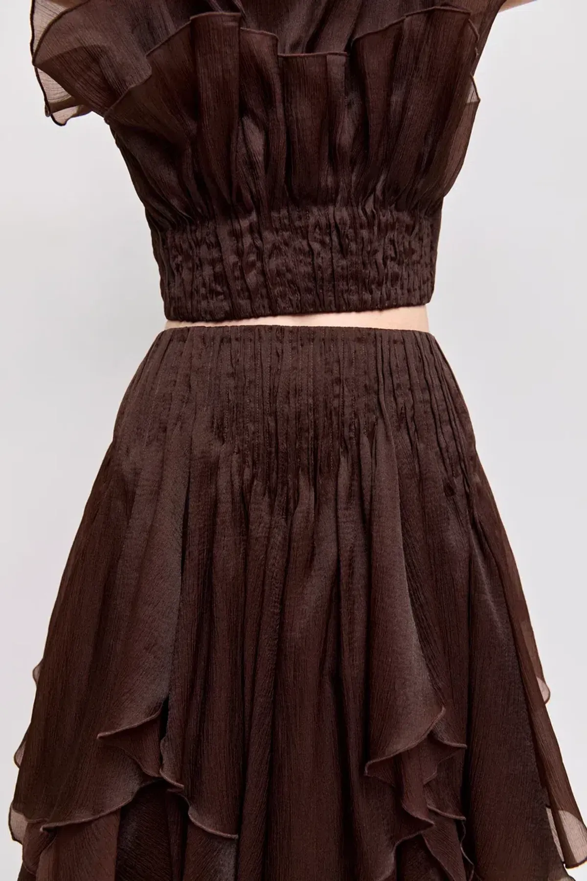 AJE Leigh Top & Maxi Skirt Set β Chocolate Brown β Size AU 8 π€ - Image 8