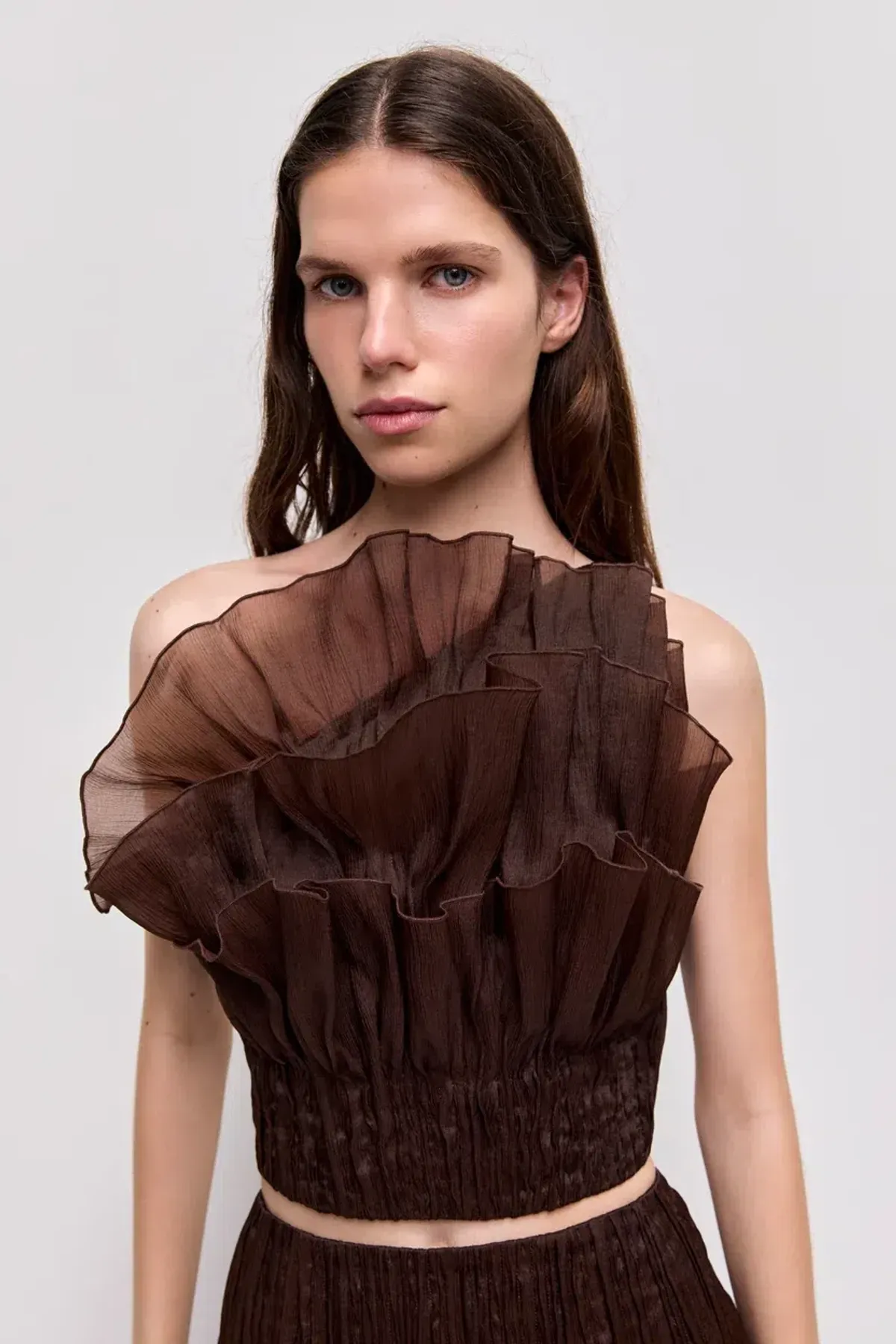 AJE Leigh Top & Maxi Skirt Set β Chocolate Brown β Size AU 8 π€ - Image 6