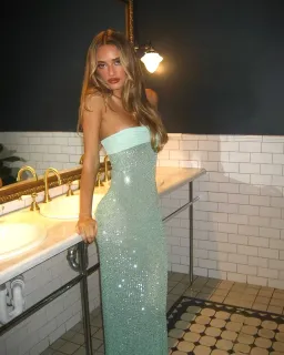 ELIZABETH DRESS IN MALACHITE - Natalie Rolt for rent on The Volte - image 1