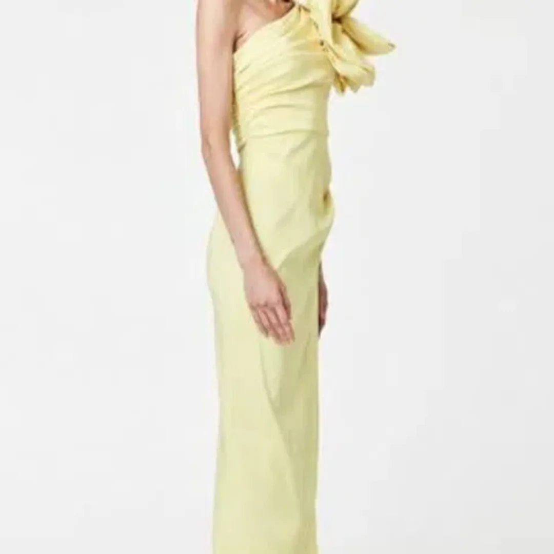 Rachel Gilbert Evana Gown Yellow Size 8 for rent on The Volte - main image
