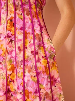 Acler Hansley Midi Dress In Lotus for rent on The Volte - image 2