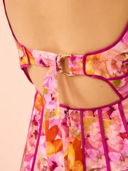 Acler Hansley Midi Dress In Lotus for rent on The Volte - image 3