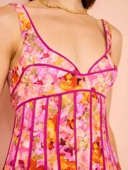 Acler Hansley Midi Dress In Lotus for rent on The Volte - image 5