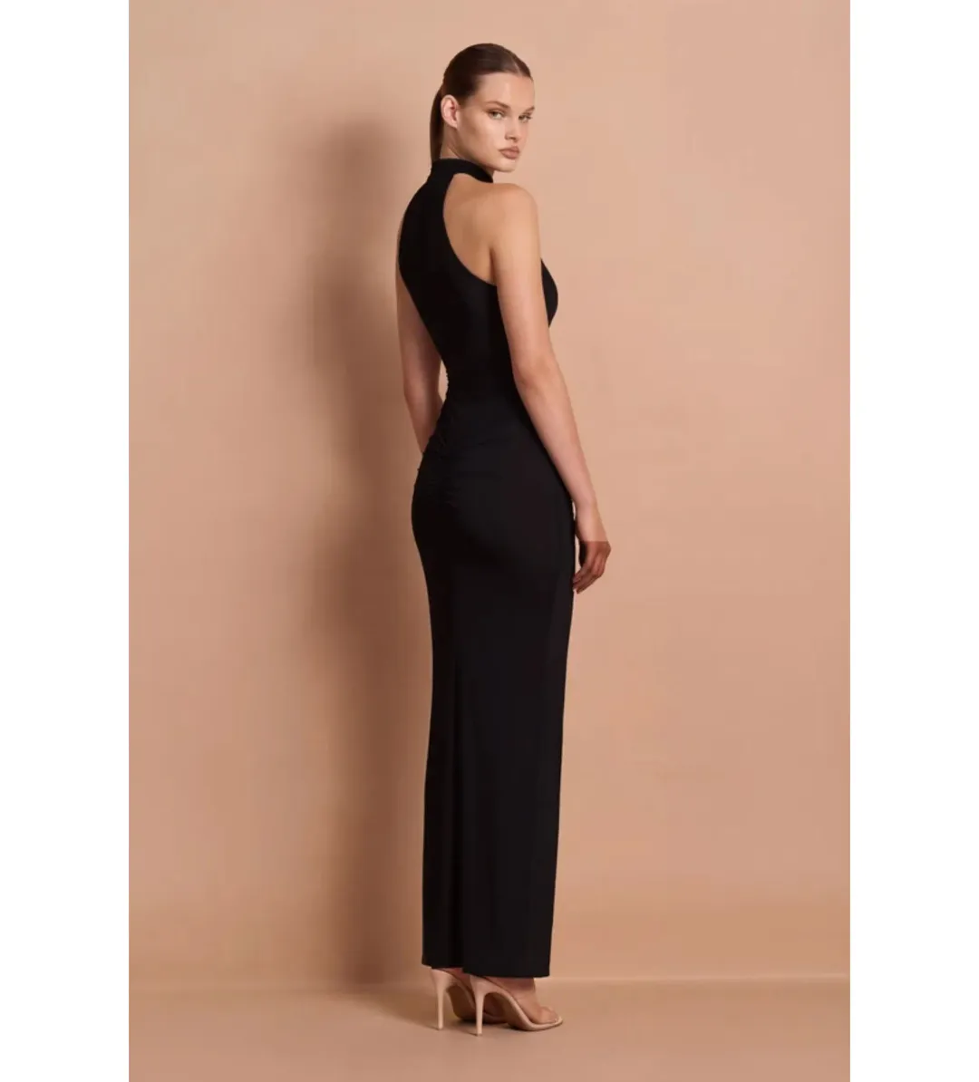 Nookie Tatum Halter Maxi Dress in Black Size L/AU12 for rent on The Volte - main image
