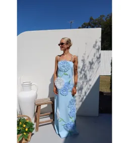 Elliatt Buttercup Embroidered Maxi Dress in Blue Size XXL/AU16 for rent on The Volte - image 1