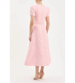 Rebecca Vallance Helmsley Short Sleeve Midi Dress in Pink Size AU8 for rent on The Volte - image 3