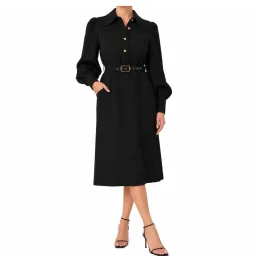 Zimmermann Black Utility Belt Midi Shirt Dress Sz 1 AU 8-10 for rent on The Volte - image 1
