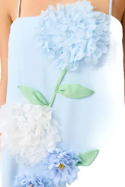 Elliatt Buttercup Embroidered Maxi Dress Blue Size M for rent on The Volte - image 6