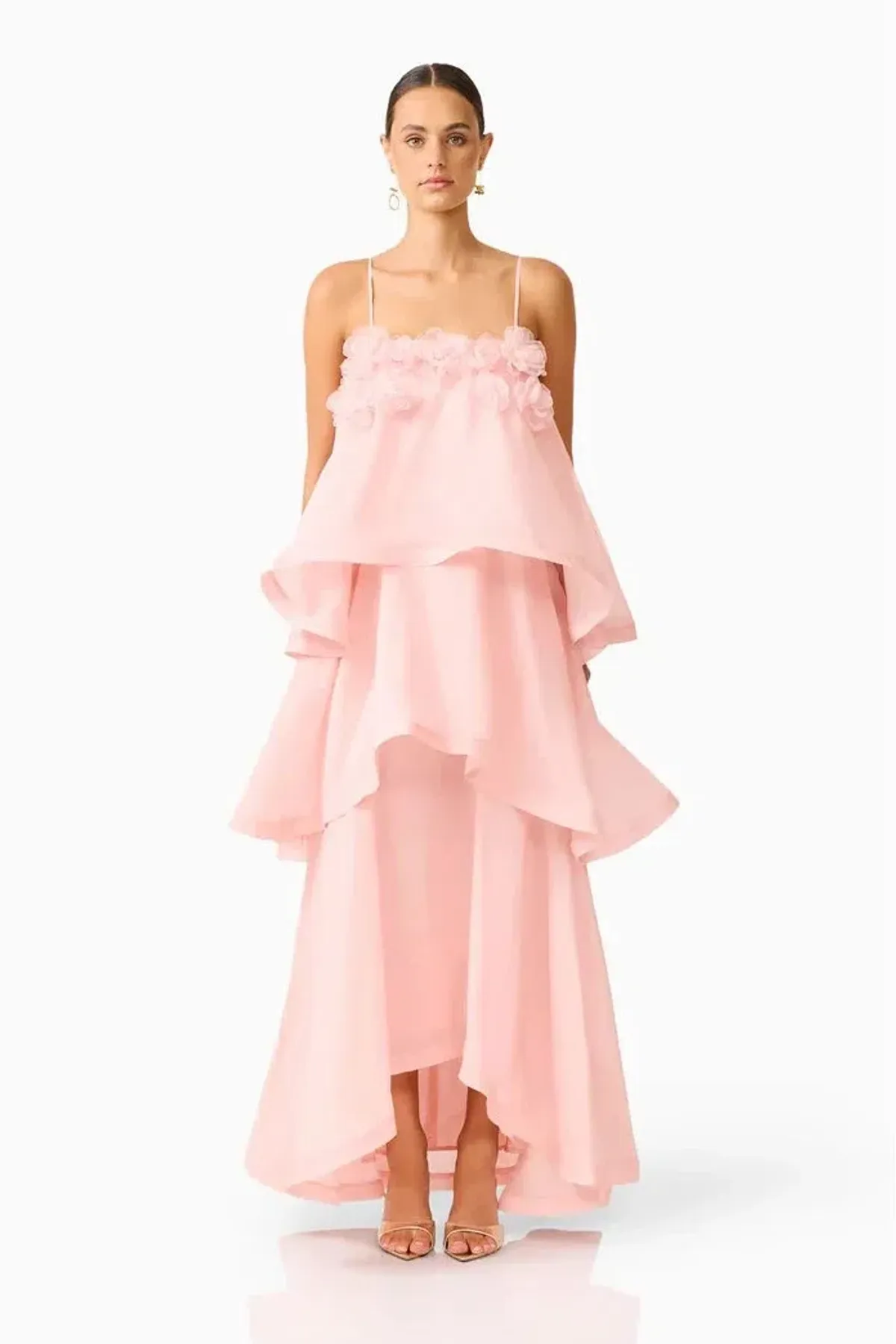 ELLIATT SWALLOWTAIL DAY TO NIGHT MAXI DRESS IN PINK SIZE 8 (S) for rent on The Volte - main image