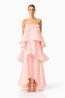 ELLIATT SWALLOWTAIL DAY TO NIGHT MAXI DRESS IN PINK SIZE 8 (S) for rent on The Volte - image 1