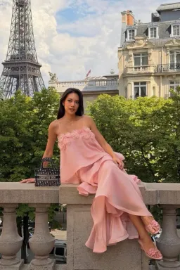 ELLIATT SWALLOWTAIL DAY TO NIGHT MAXI DRESS IN PINK SIZE 8 (S) for rent on The Volte - image 6