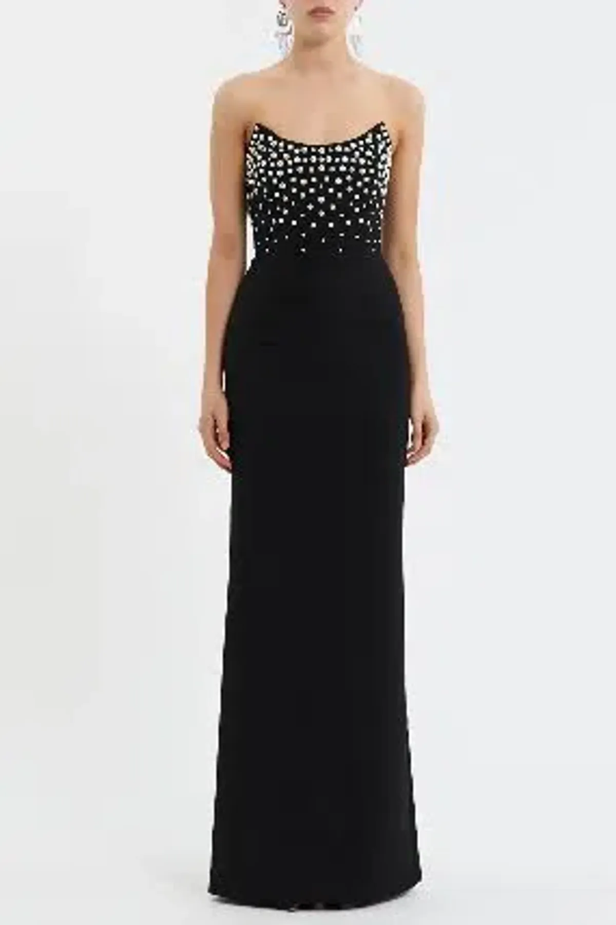 🖤 Rebecca Vallance Lynette Gown – Size AU 8 - Black Pearl Embellished Formal Maxi Dress – 🖤 - Image 12