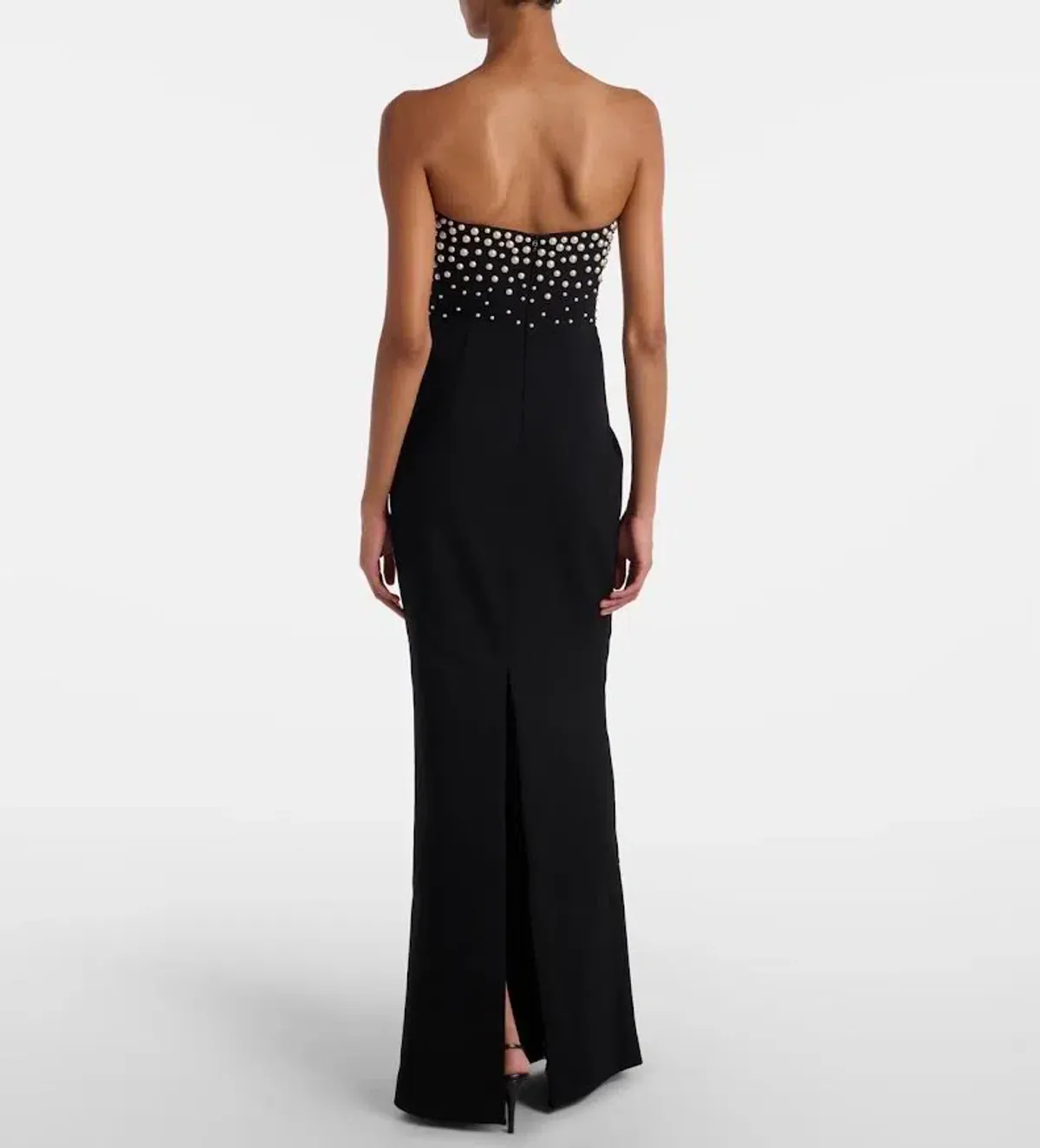 🖤 Rebecca Vallance Lynette Gown – Size AU 8 - Black Pearl Embellished Formal Maxi Dress – 🖤 - Image 2