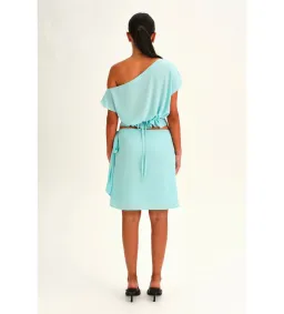 Sabelle Amelie Slouch Top and Midi Skirt Set in Aqua Size AU10 for rent on The Volte - image 2