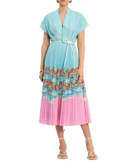🩷 Rebecca Vallance Cinque Terre Midi Dress – Size AU 14 - Blue & Pink Print🩷 for rent on The Volte - image 2