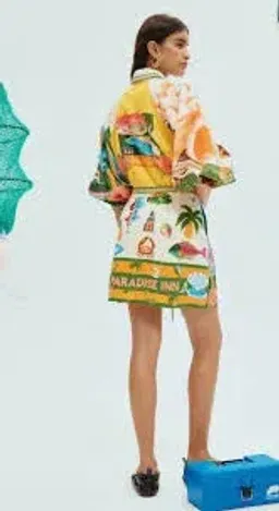 🌸 ALEMAIS Paradiso Mini Dress – Multi Print – Size AU 10 🌸 for rent on The Volte - image 3