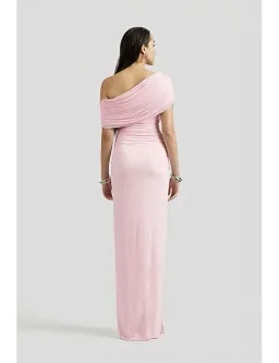 Deme by Gabriella Katya Gathered Waist Maxi dress Baby pink Size M for rent on The Volte - image 2