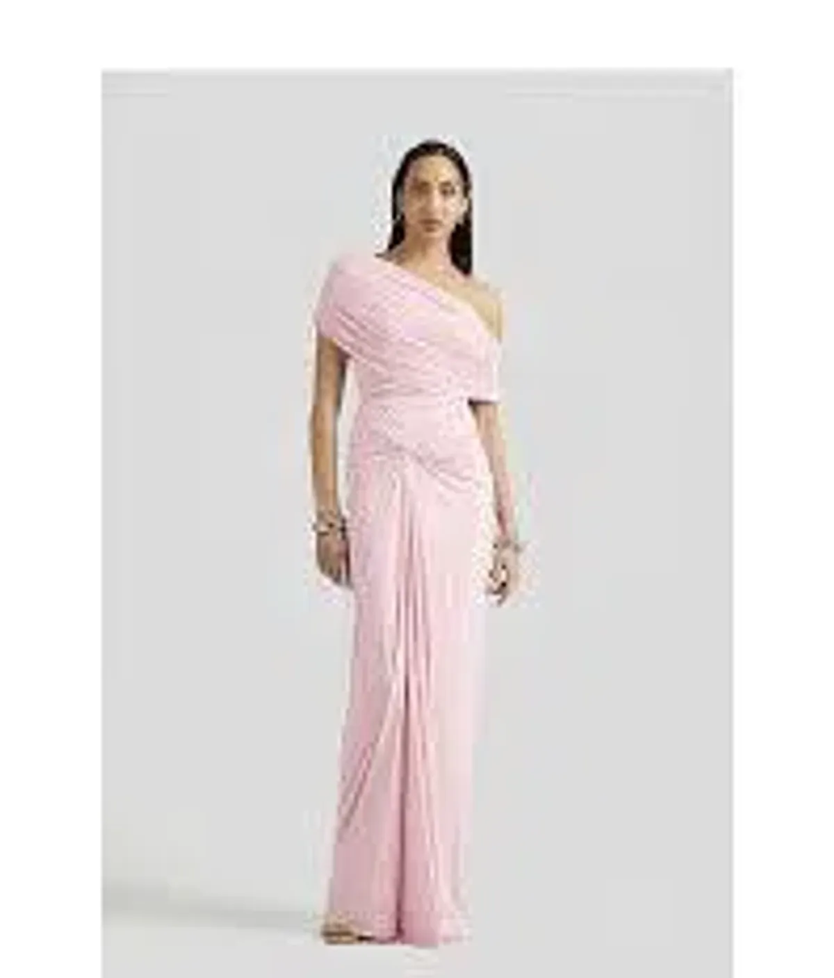 Deme by Gabriella Katya Gathered Waist Maxi dress Baby pink Size M - Image 1
