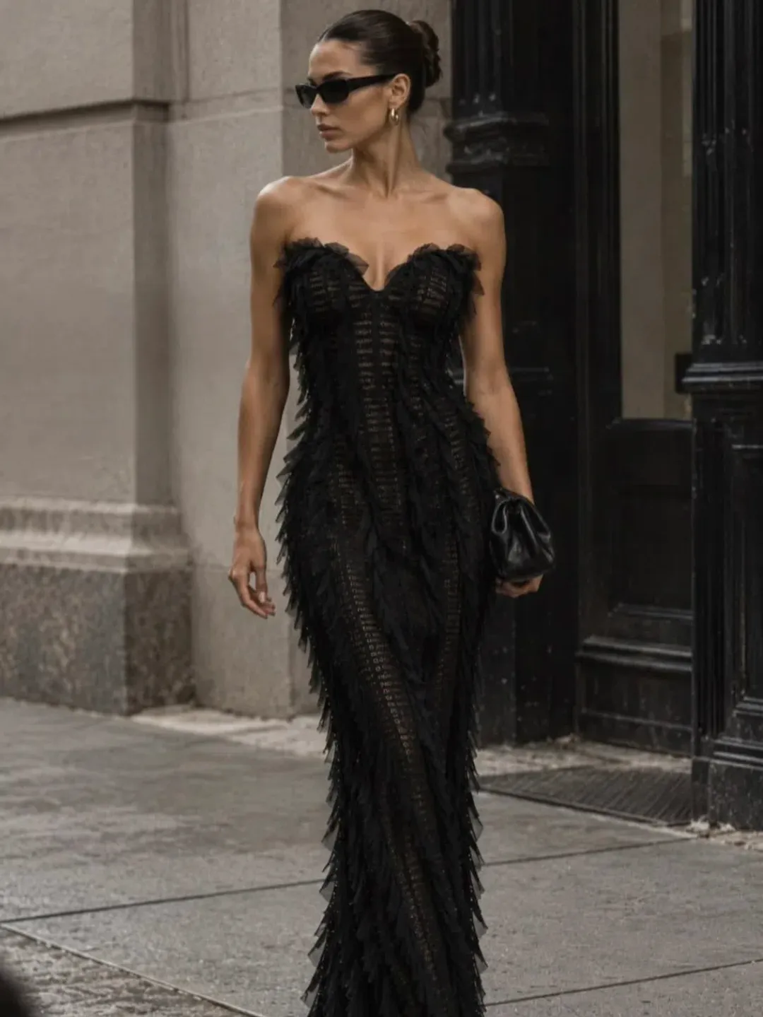 Jefre Sei Jasmine Gown Black Size 8 for rent on The Volte - main image