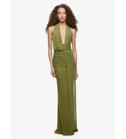 Bec and Bridge Cassis Drape Maxi Dress in Fern Size AU8 for rent on The Volte - image 1