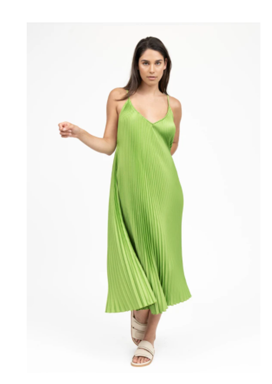 L'idee Bisous Strappy Gown Green Size 12 for rent on The Volte - main image