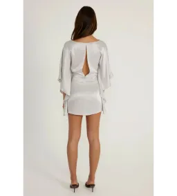 Ance Gria Diana Mini Dress in Silver Size AU10 for rent on The Volte - image 3