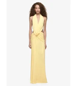 Bec and Bridge Charlize Halter Maxi Dress in Lemon Cream Size AU10 for rent on The Volte - image 1
