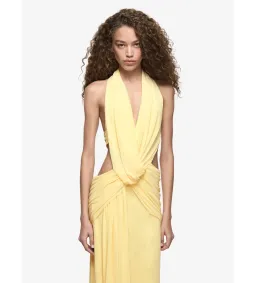 Bec and Bridge Charlize Halter Maxi Dress in Lemon Cream Size AU10 for rent on The Volte - image 2