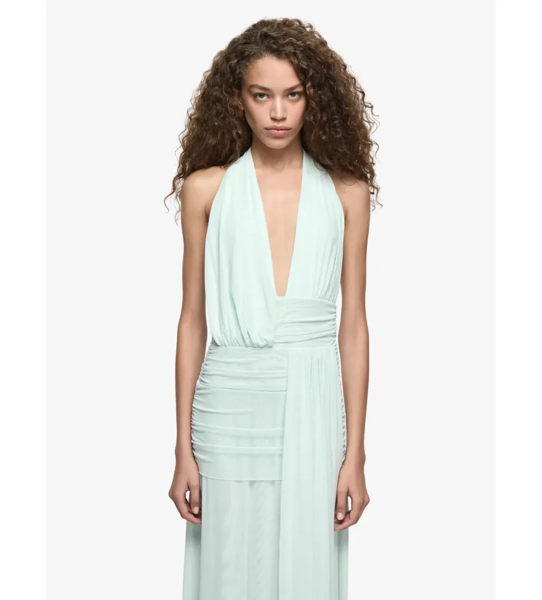 Bec and Bridge Wren Drape Maxi Dress in Spearmint Size AU8 for rent on The Volte - main image