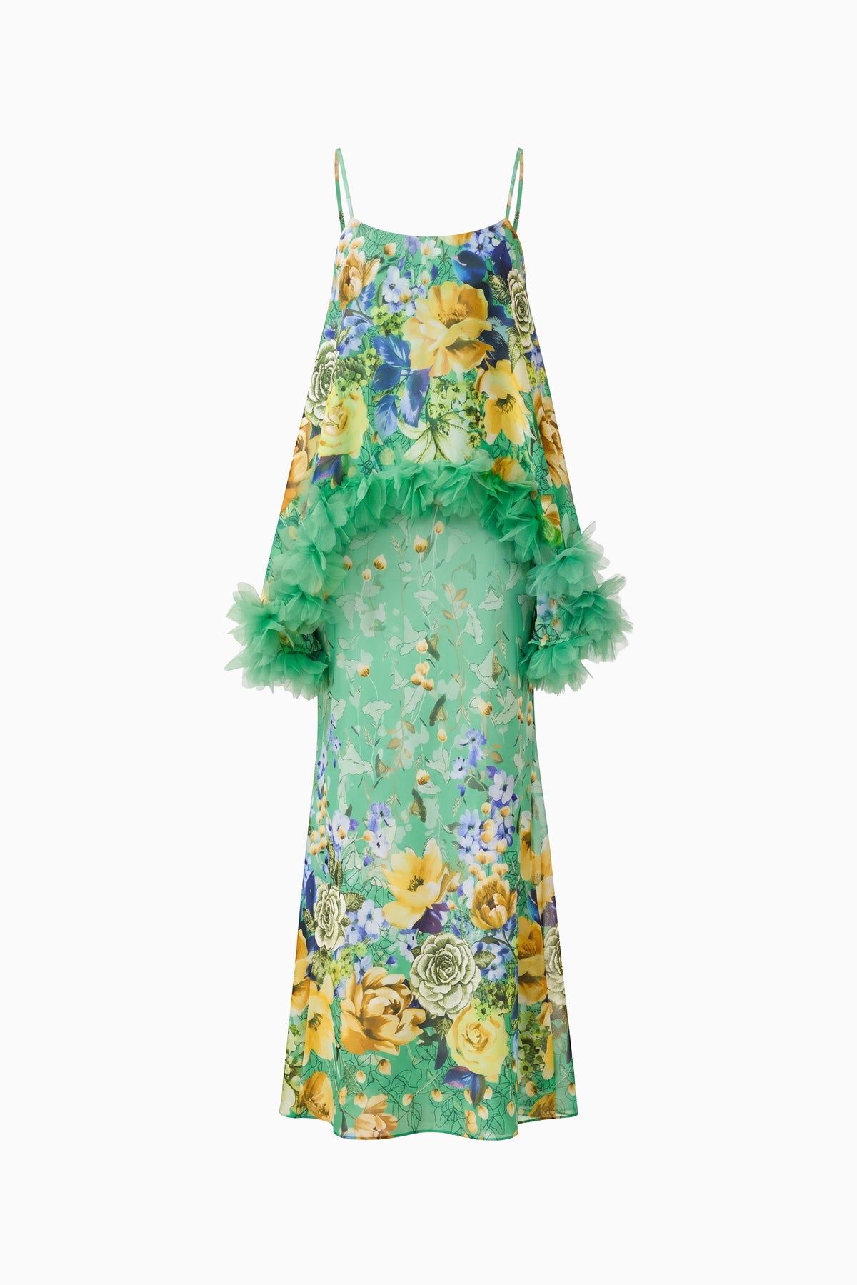 Elliatt Jamie Tiered Maxi Dress in Green Floral Size XL / AU 14 - Image 10