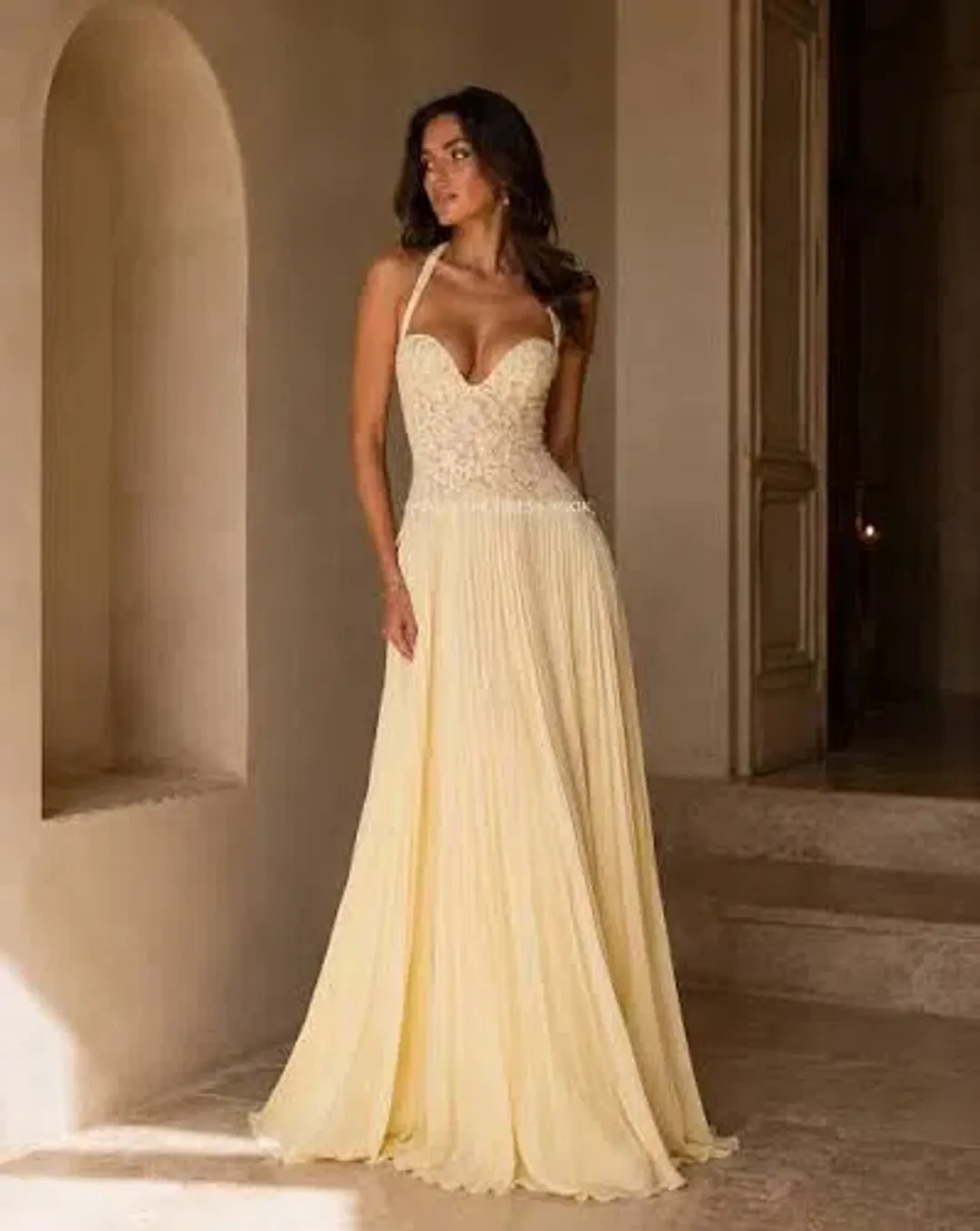 Fenity Gaia dress Yellow size S Petite length for rent on The Volte - main image