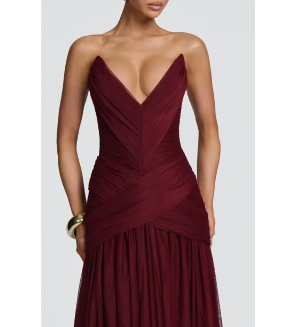 Babyboo Persephara Maxi Dress in Cherry Lacquer Size AU10 - Image 4