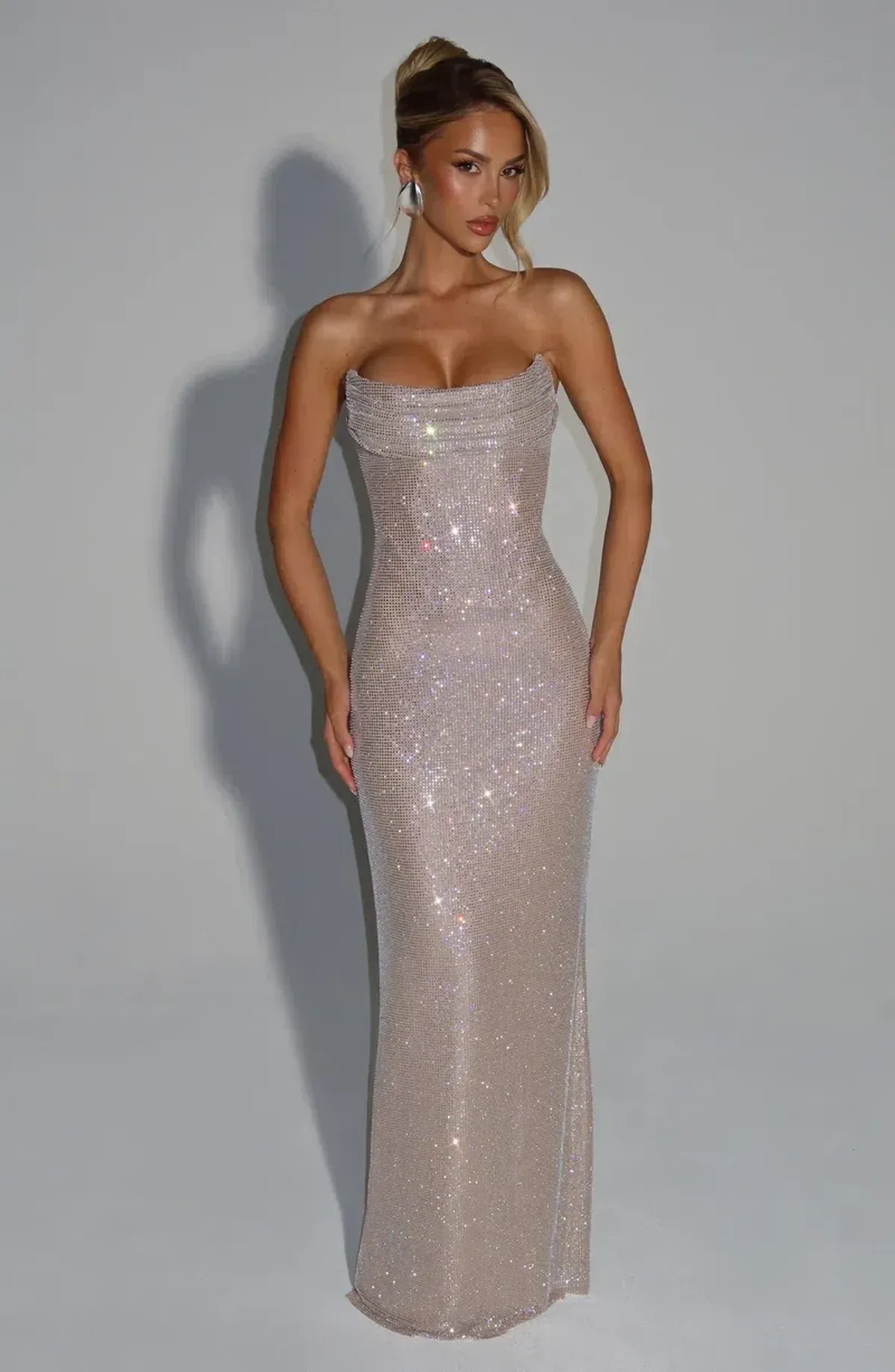 Babyboo Mirabella Maxi Dress - Nude XS - Image 1