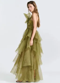 AJE Vionette Gown Olive - 14 for rent on The Volte - image 2