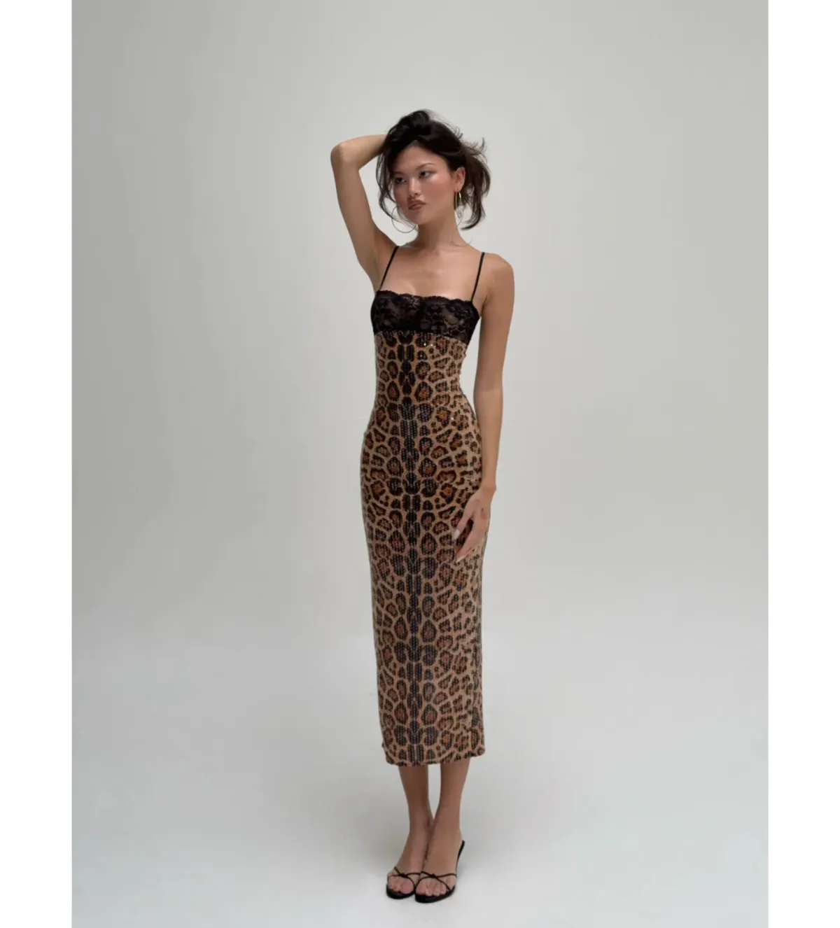 MaliMarea Chui Midi Dress in Leopard Print Size AU6 - Image 2
