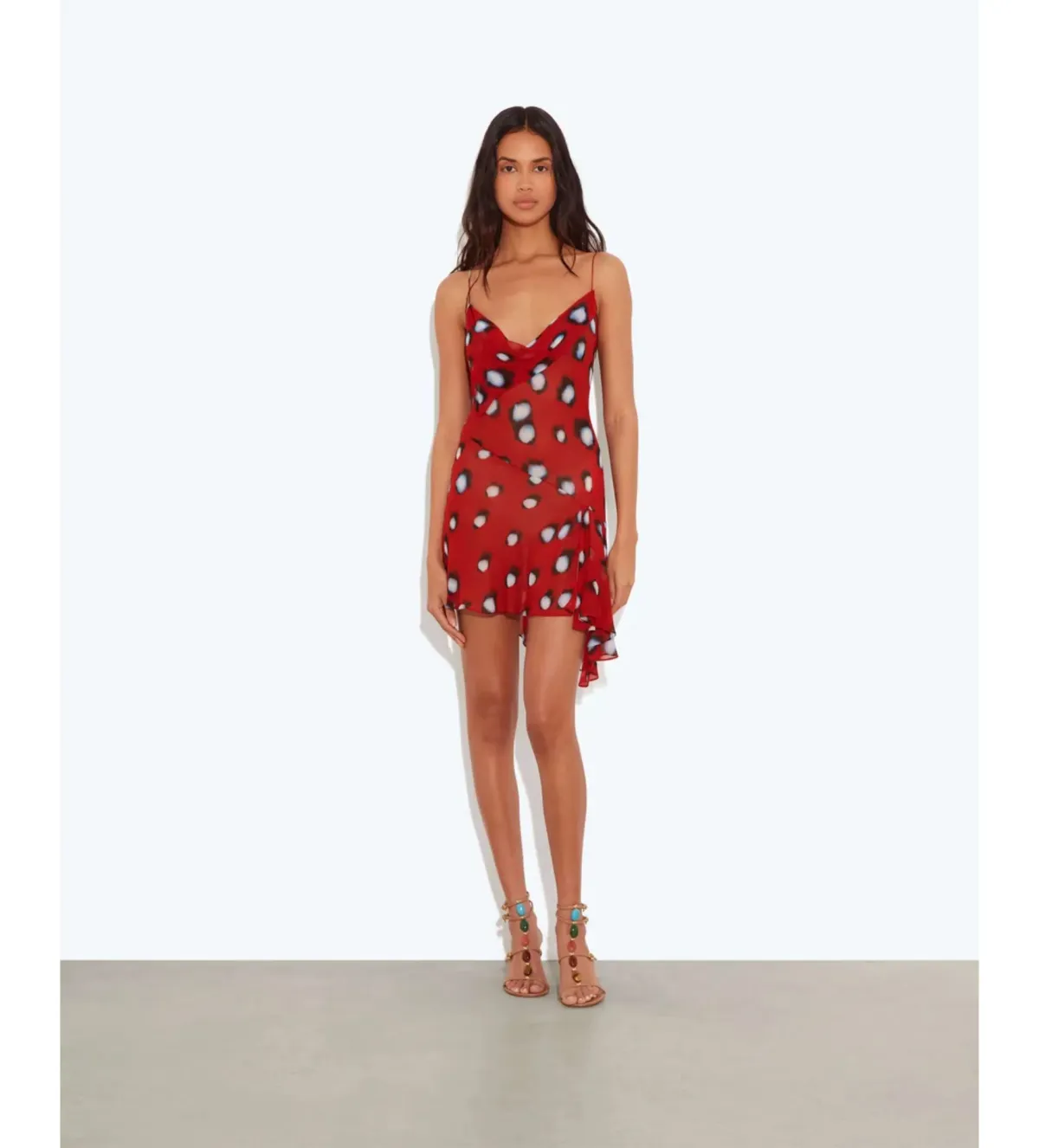 Rat & Boa Rosela Mini Dress in Red Size AU8 for rent on The Volte - main image