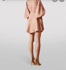 Shona Joy Ace Puff Sleeve Mini Dress Blush Size 6 for rent on The Volte - image 4
