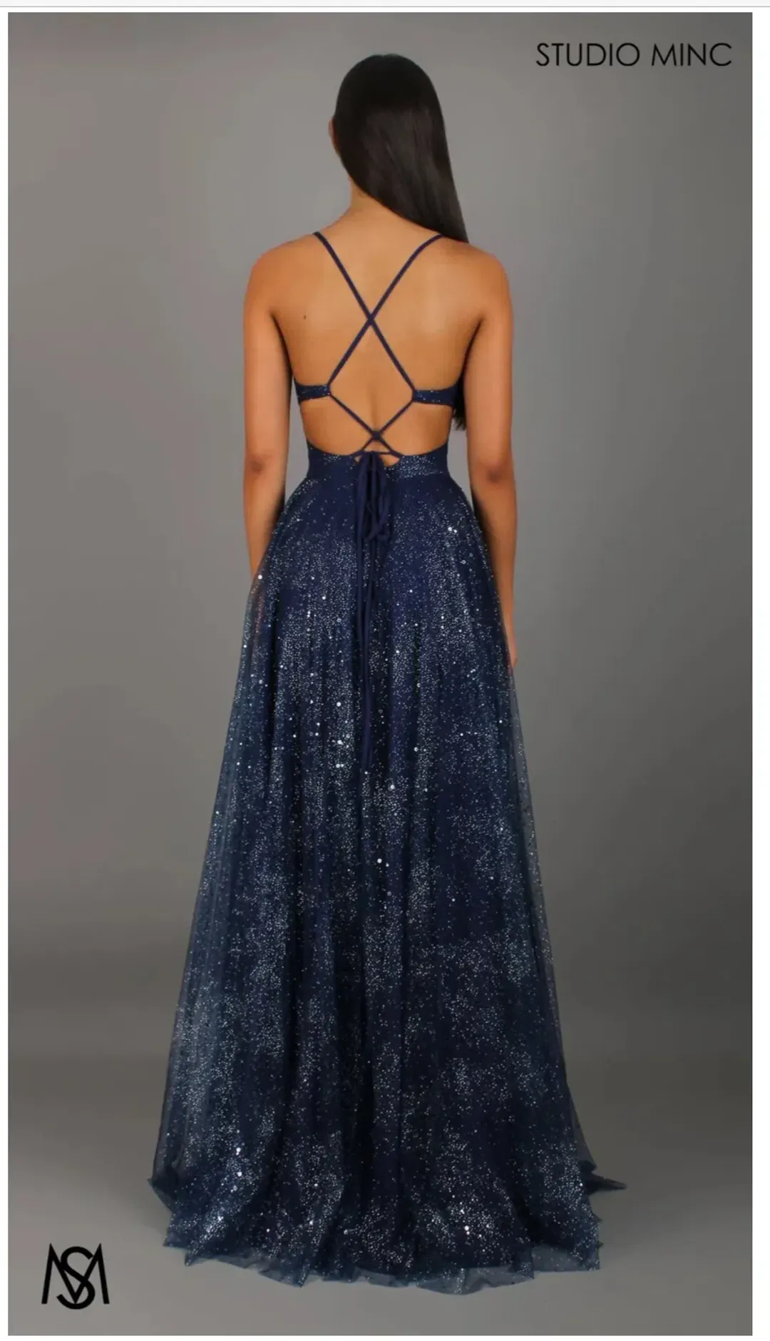 Studio Minc Stardust dress Navy size XS for rent on The Volte - main image