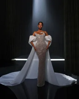 Crystal Kosovo gown | size 8 for rent on The Volte - image 1