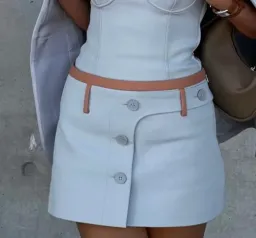 SIR. Blue Sandrine Miniskirt for rent on The Volte - image 1