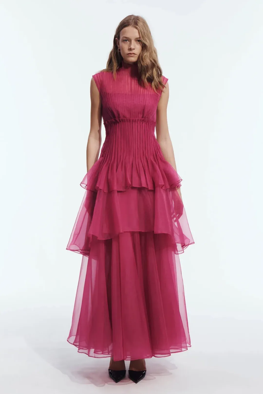 Aje Cosmina gown Cerise size 8 for rent on The Volte - main image