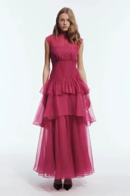 Aje Cosmina gown Cerise size 8 for rent on The Volte - image 1