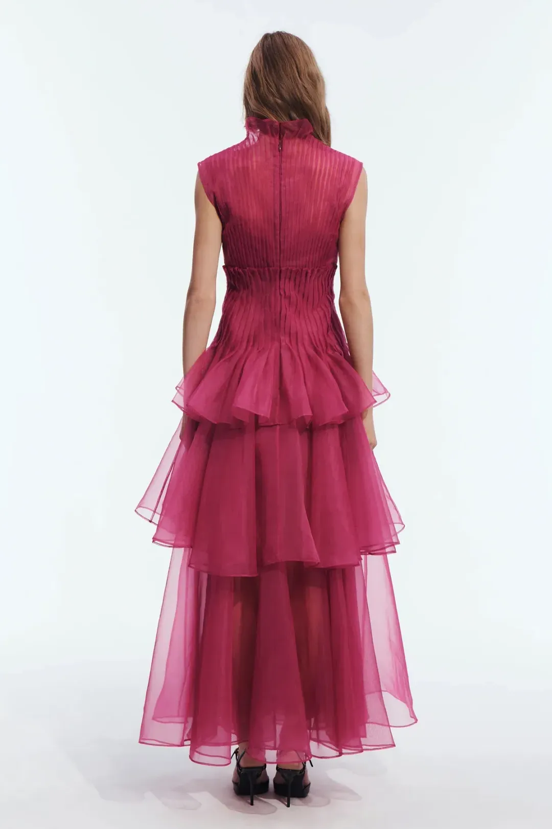 Aje Cosmina gown Cerise size 8 for rent on The Volte - main image
