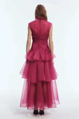 Aje Cosmina gown Cerise size 8 for rent on The Volte - image 3